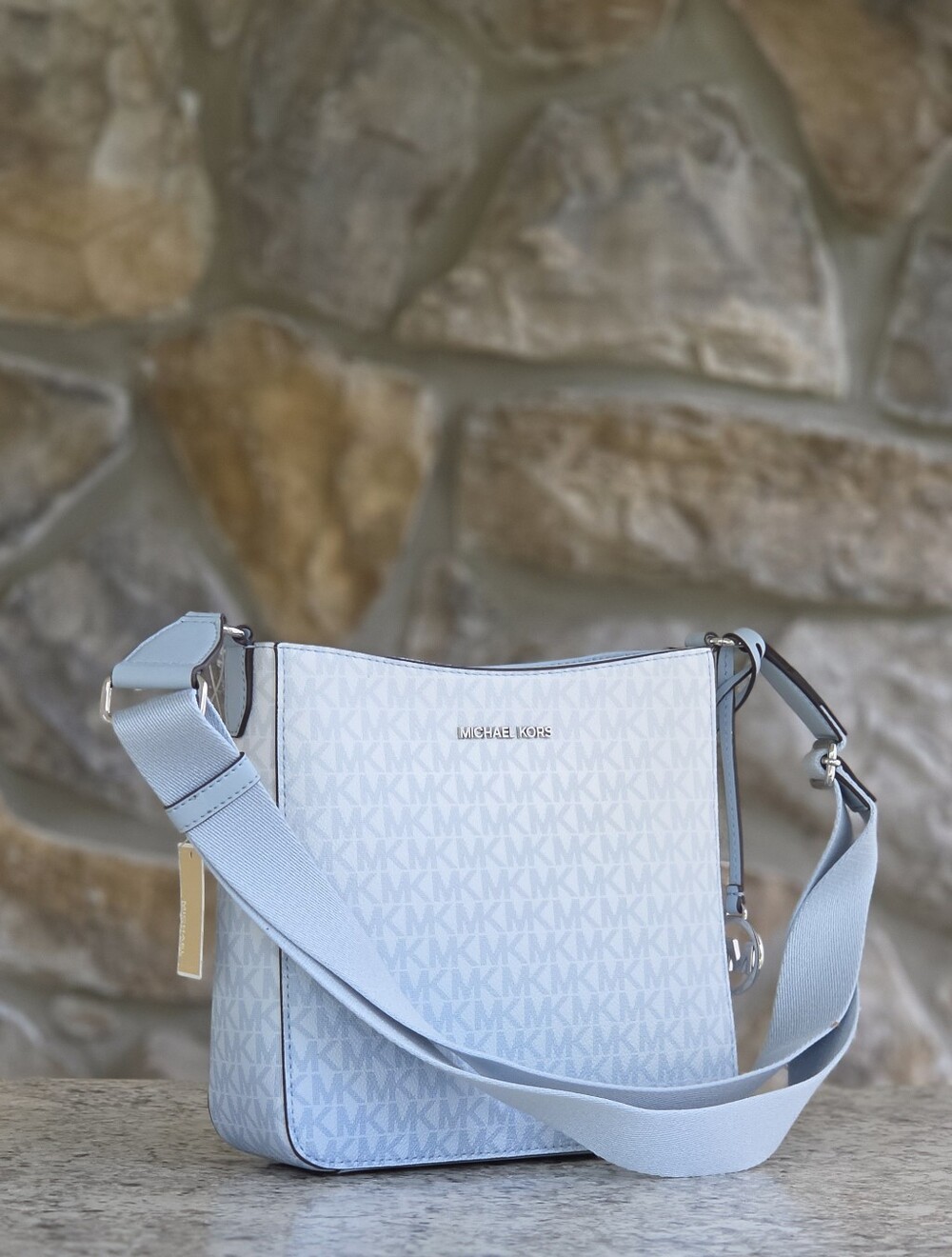 Michael Kors Jet Set Travel Small Logo Ombré Blue Crossbody